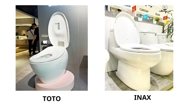 so sánh bồn cầu inax và toto