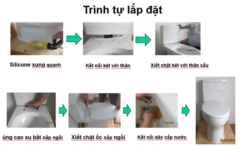 cách lắp đặt bồn cầu 1 khối toto