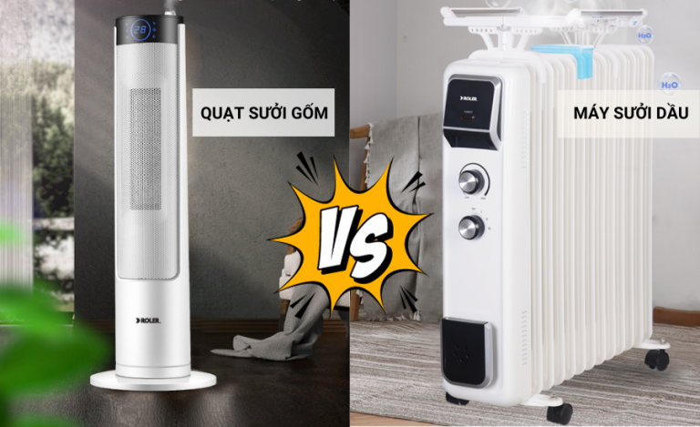 nên dùng máy sưởi dầu hay gốm